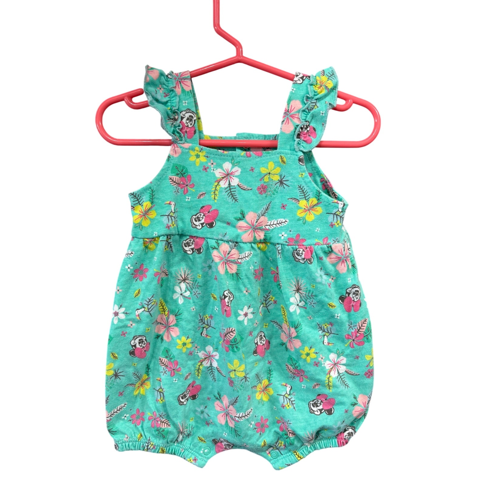 $4 - Floral Minnie Mouse Romper - Disney - 6-9mo