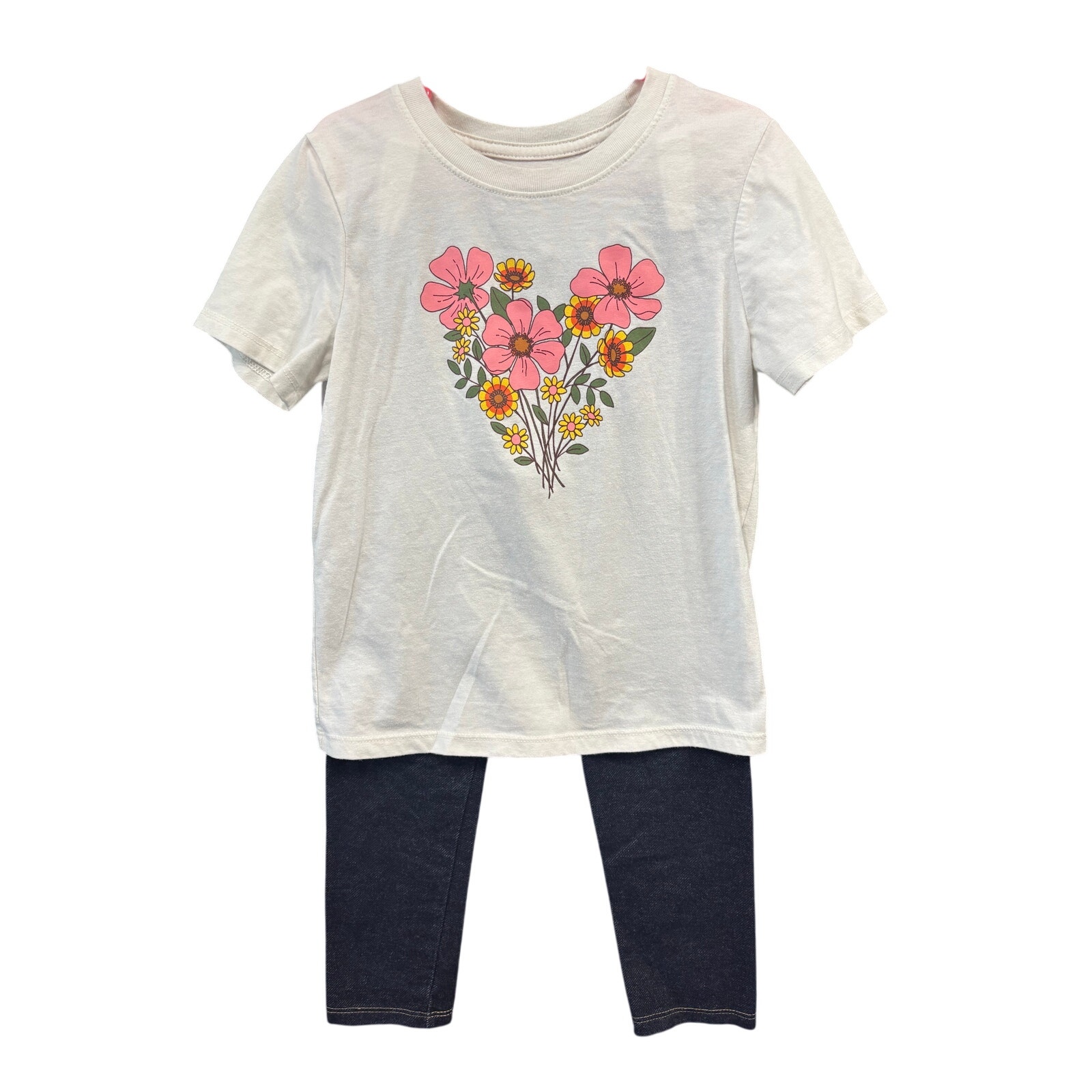$5 - Floral Shirt w/ bottoms - Cat & Jack - 5T
