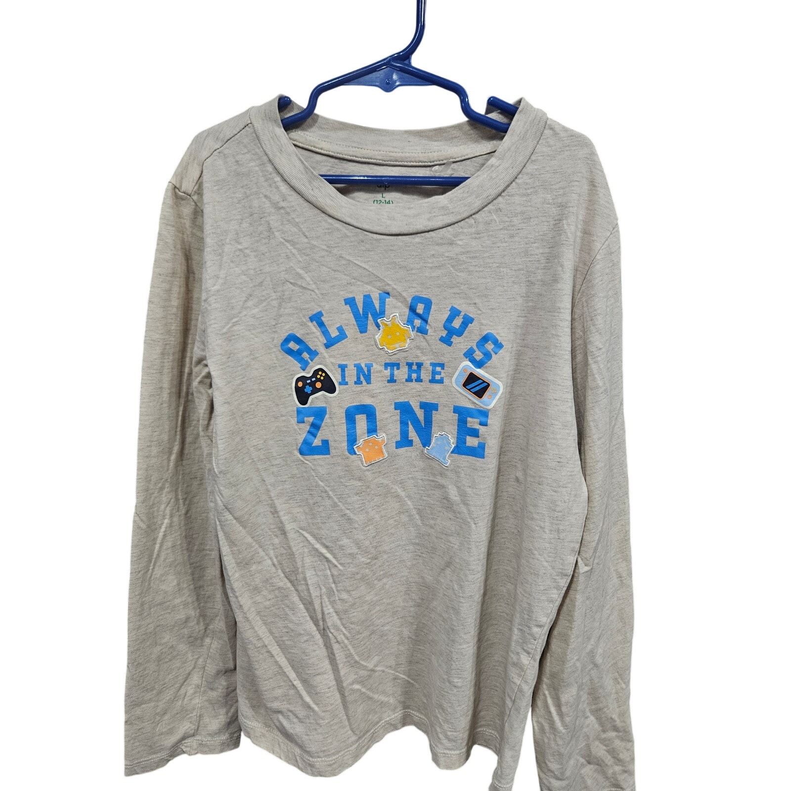 $3 - "Always in the Zone" Video Game LS - dip - L (12-14)