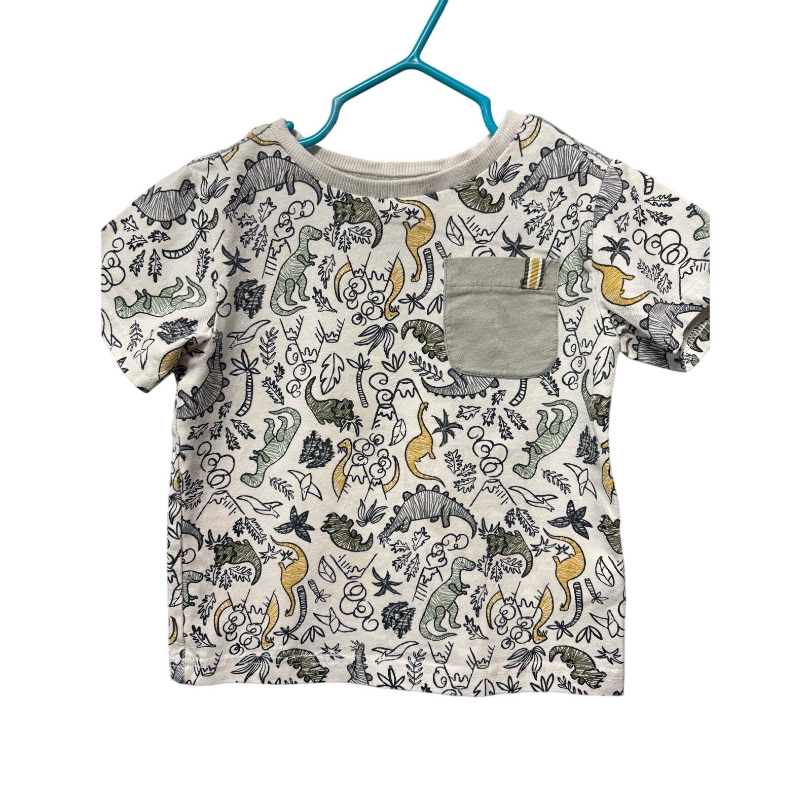 $3 - Dino Print Tee w/ Pocket - Jarvis Archer - 2T