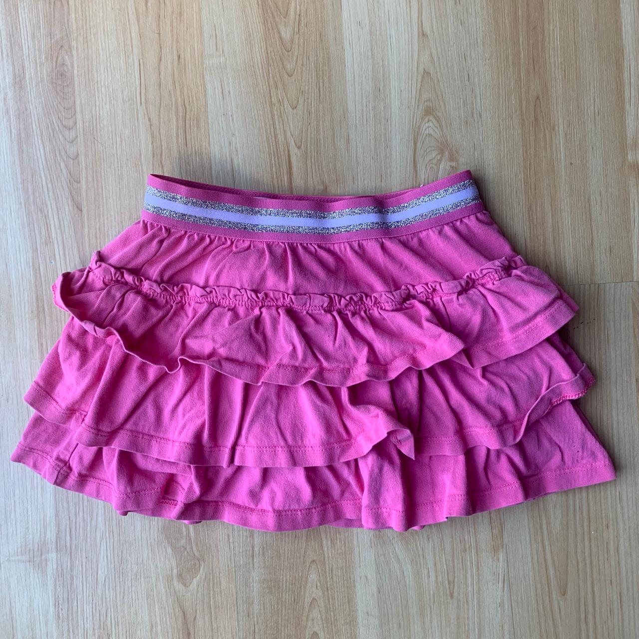 $15.20 - Mini Boden pink tiered ruffle skirt