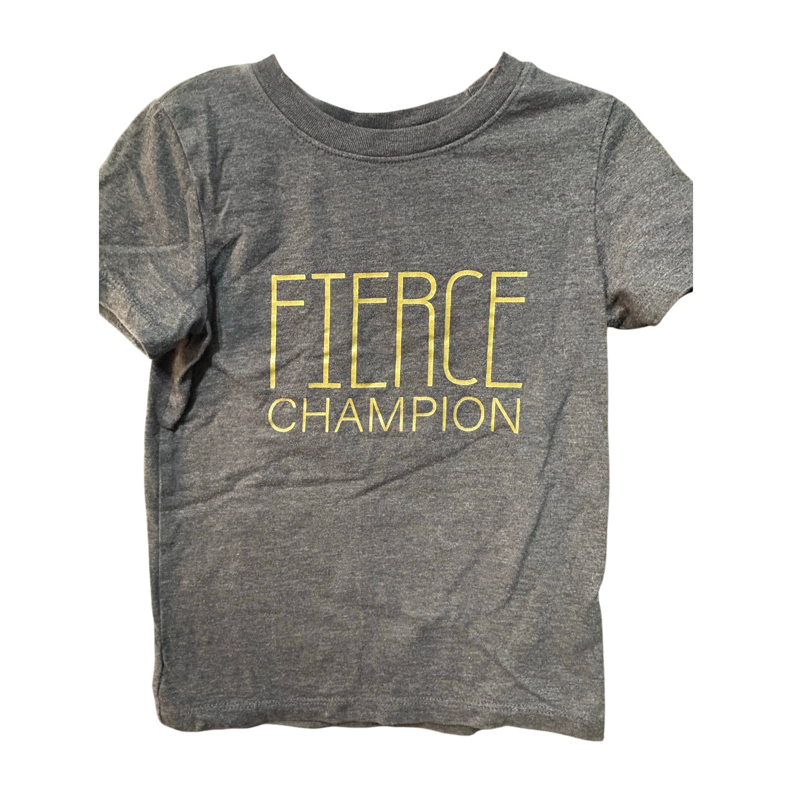 $3 - Gray "Fierce Champion" SS - Cat & Jack - 3T