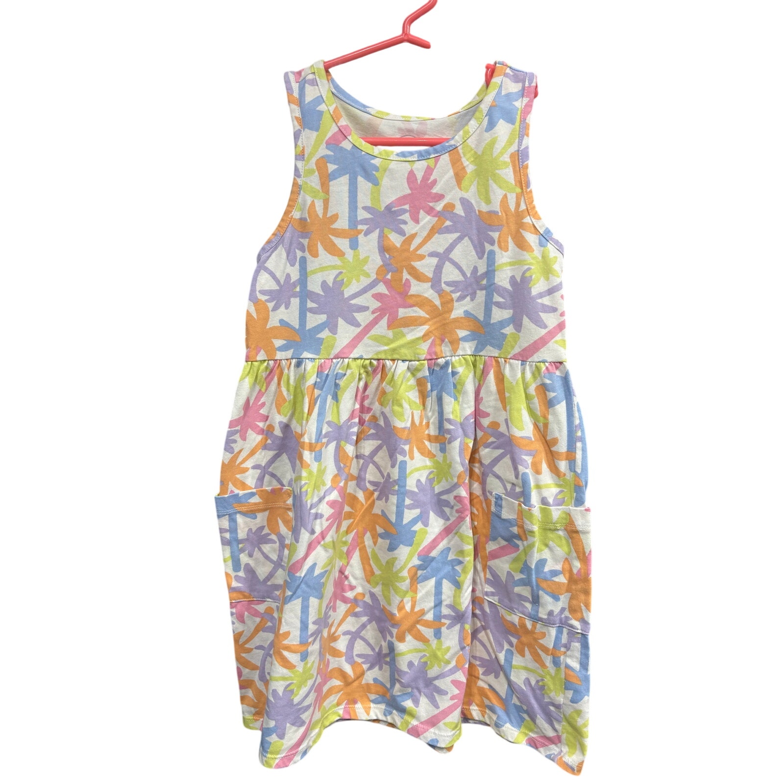 $3 - Colorful Palm Tree Dress - Wonder Nation - S (6-6X)