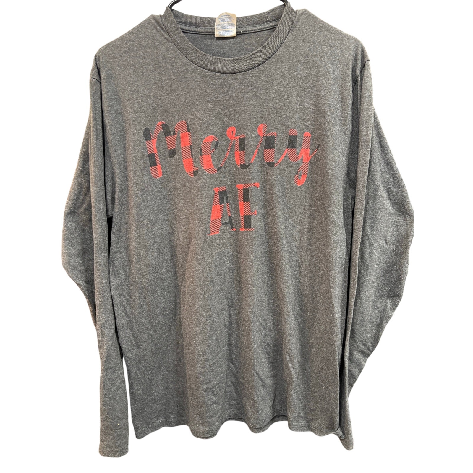 $5 - "Merry AF" Christmas Sweatshirt - Port & Company - M