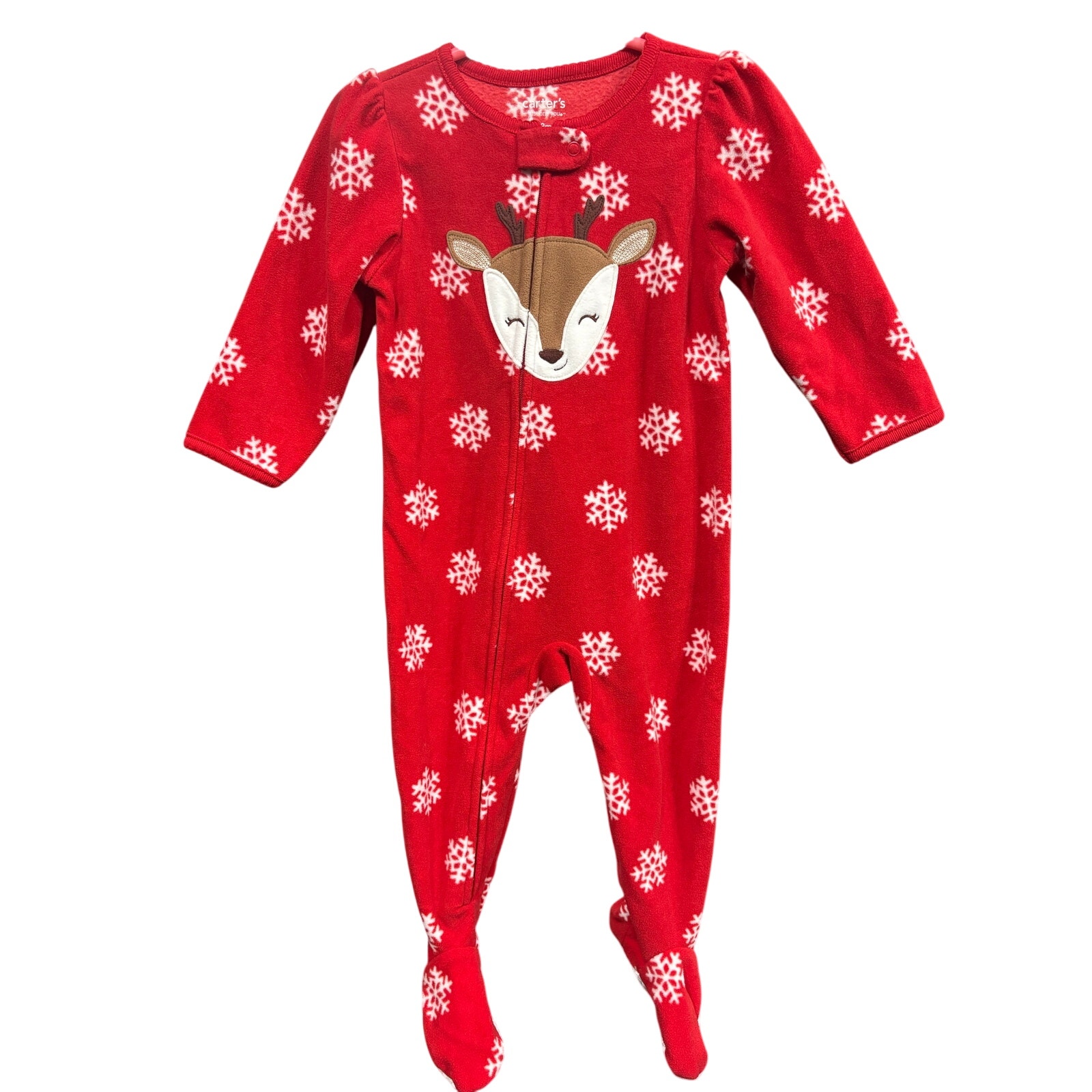$3 - Reindeer Christmas Sleeper - Carter's - 12mo
