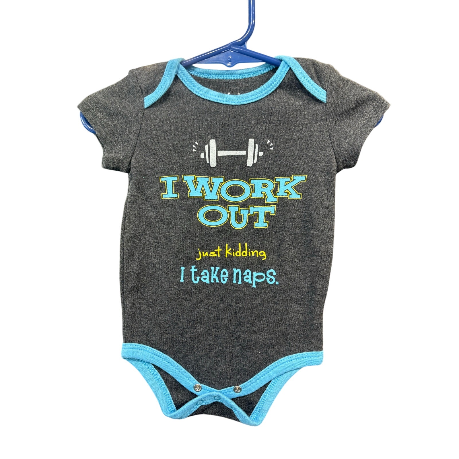 $2 - "I Work Out" Naps Onesie - Kidgets - 3/6mo