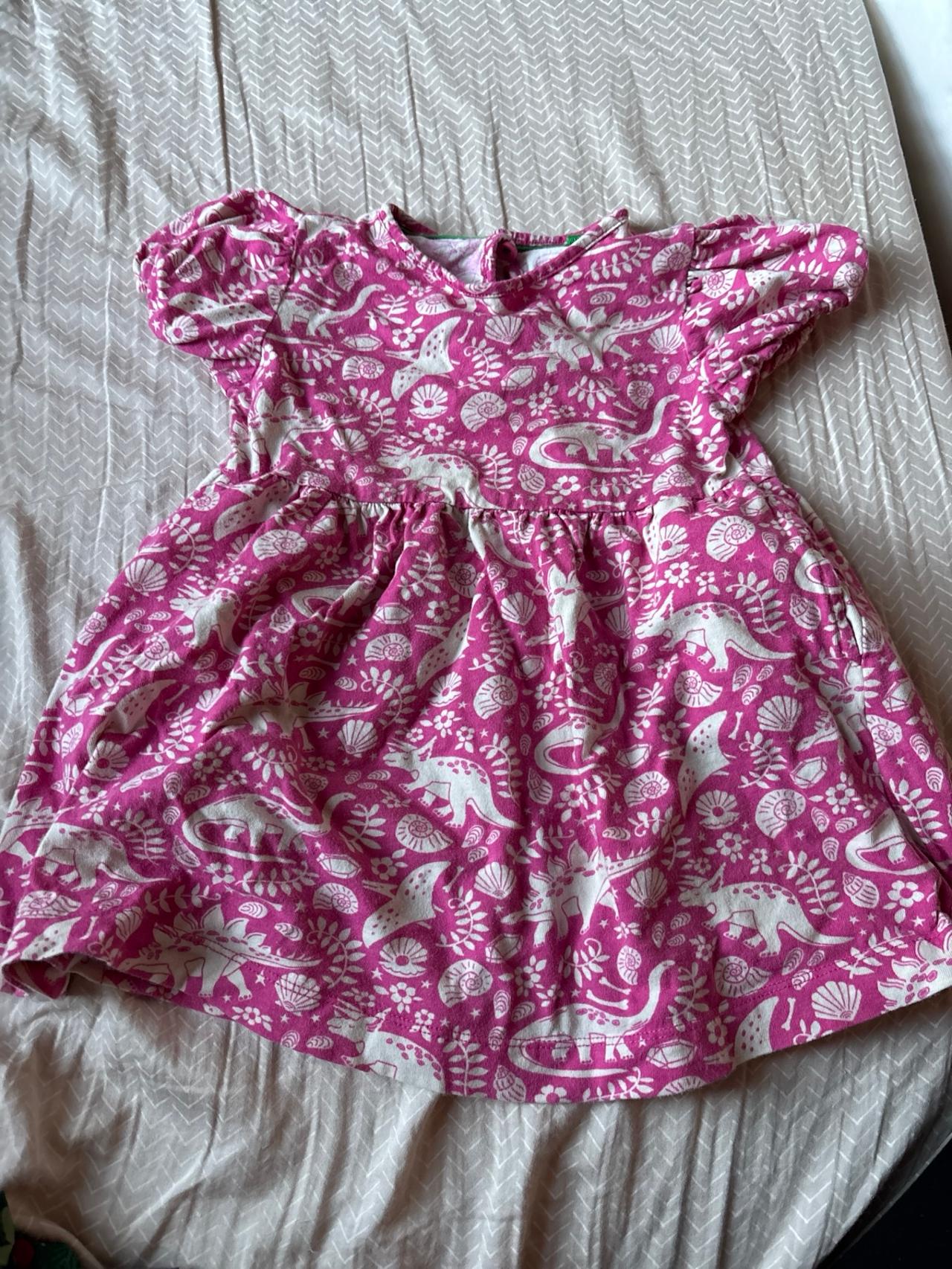 $13.54 - Pink Dinosaur Dress 2T