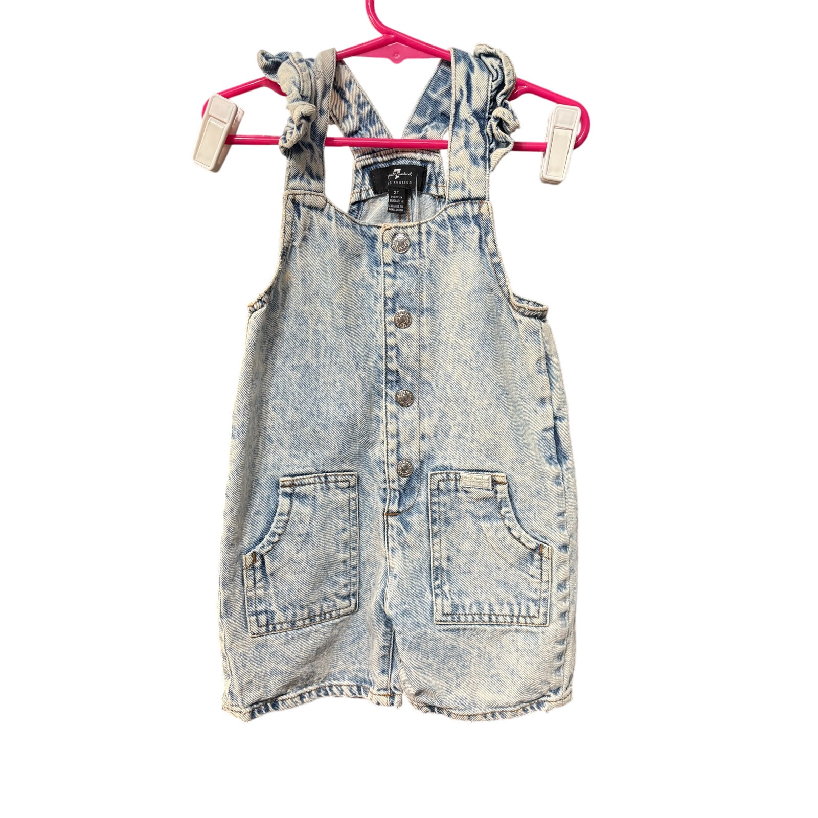 $7 - Denim Shortalls - 7 for all mankind - 2T