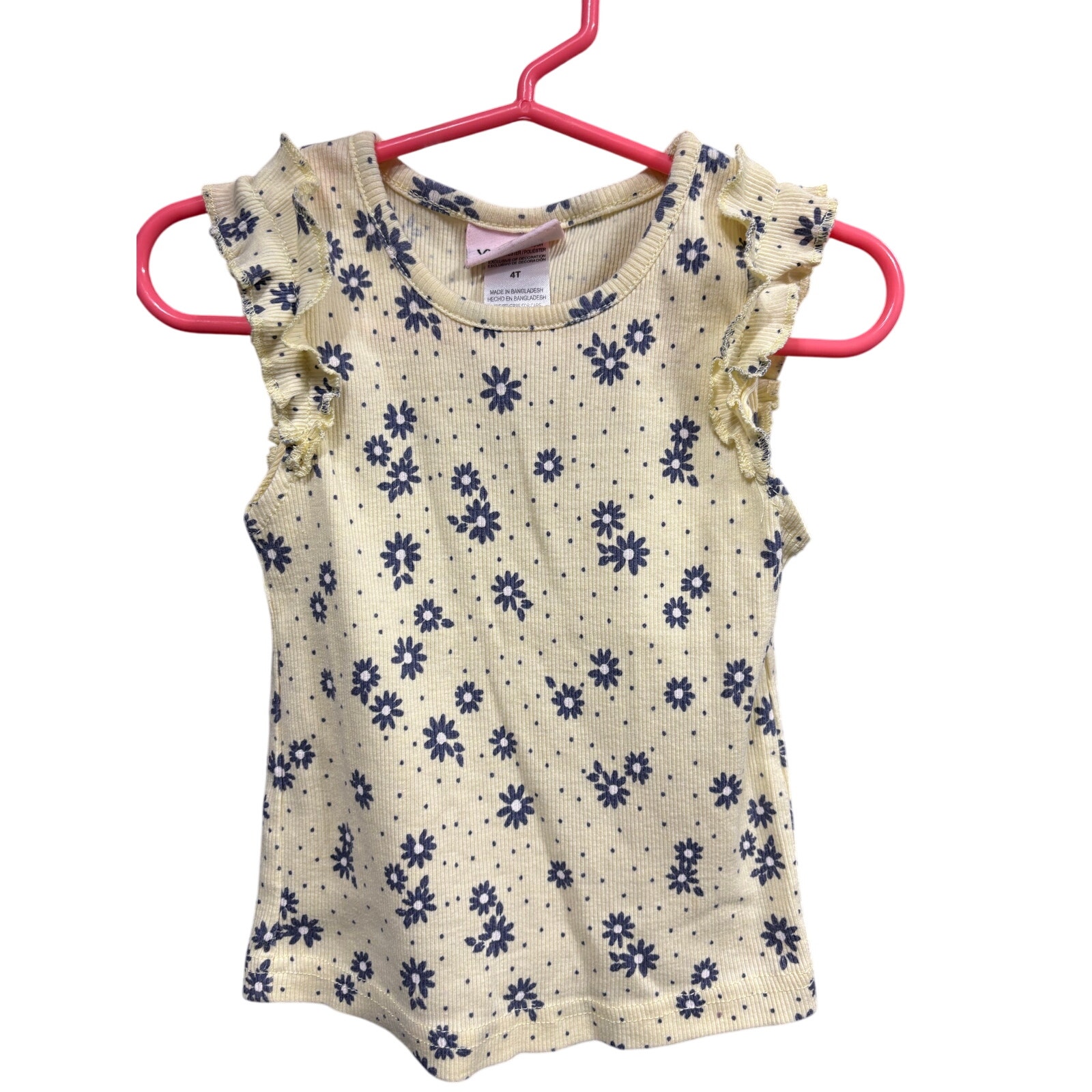$3 - Yellow Floral SS - Little Lass - 4T