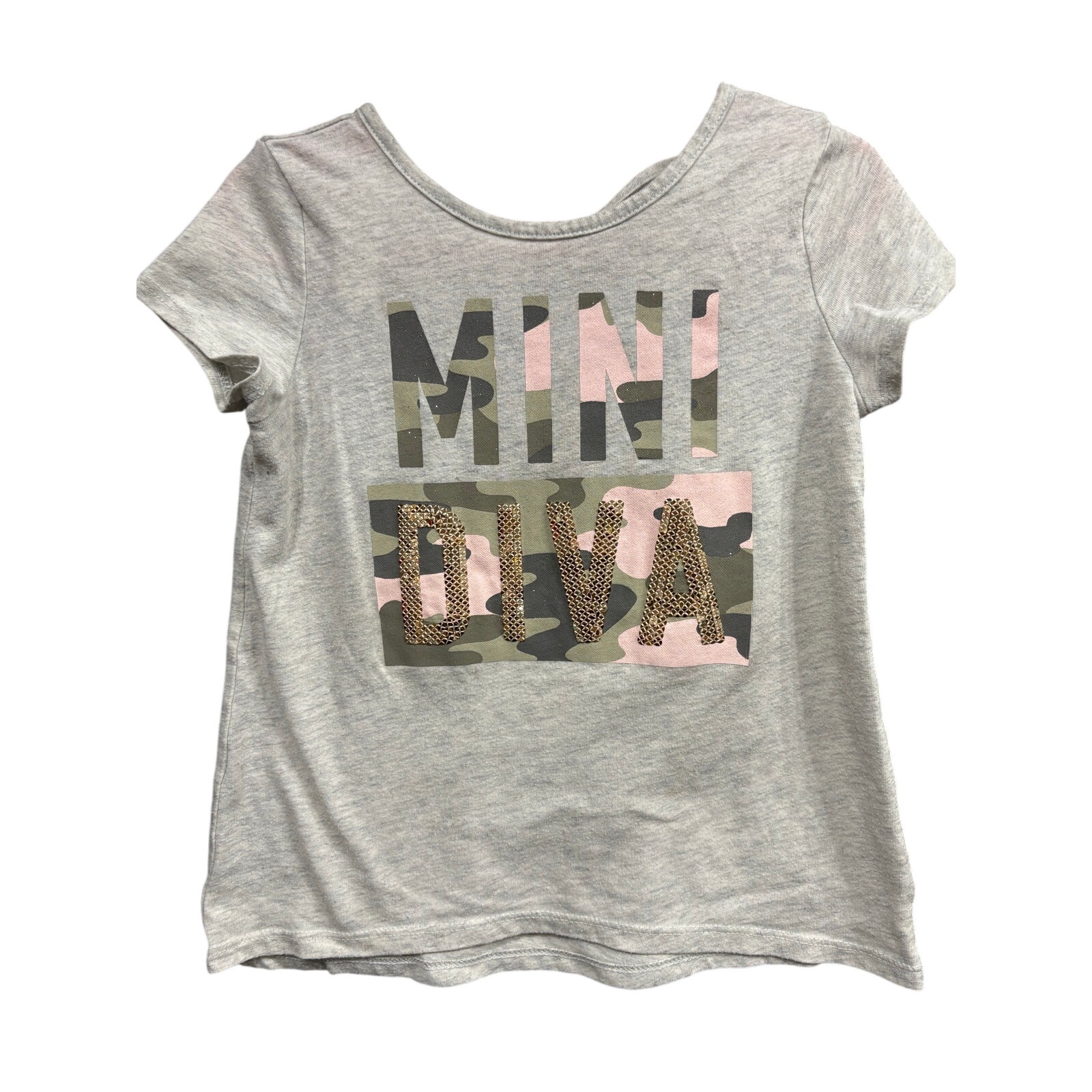 $2 - Gray "Mini Diva" SS - The Children's Place - 4T
