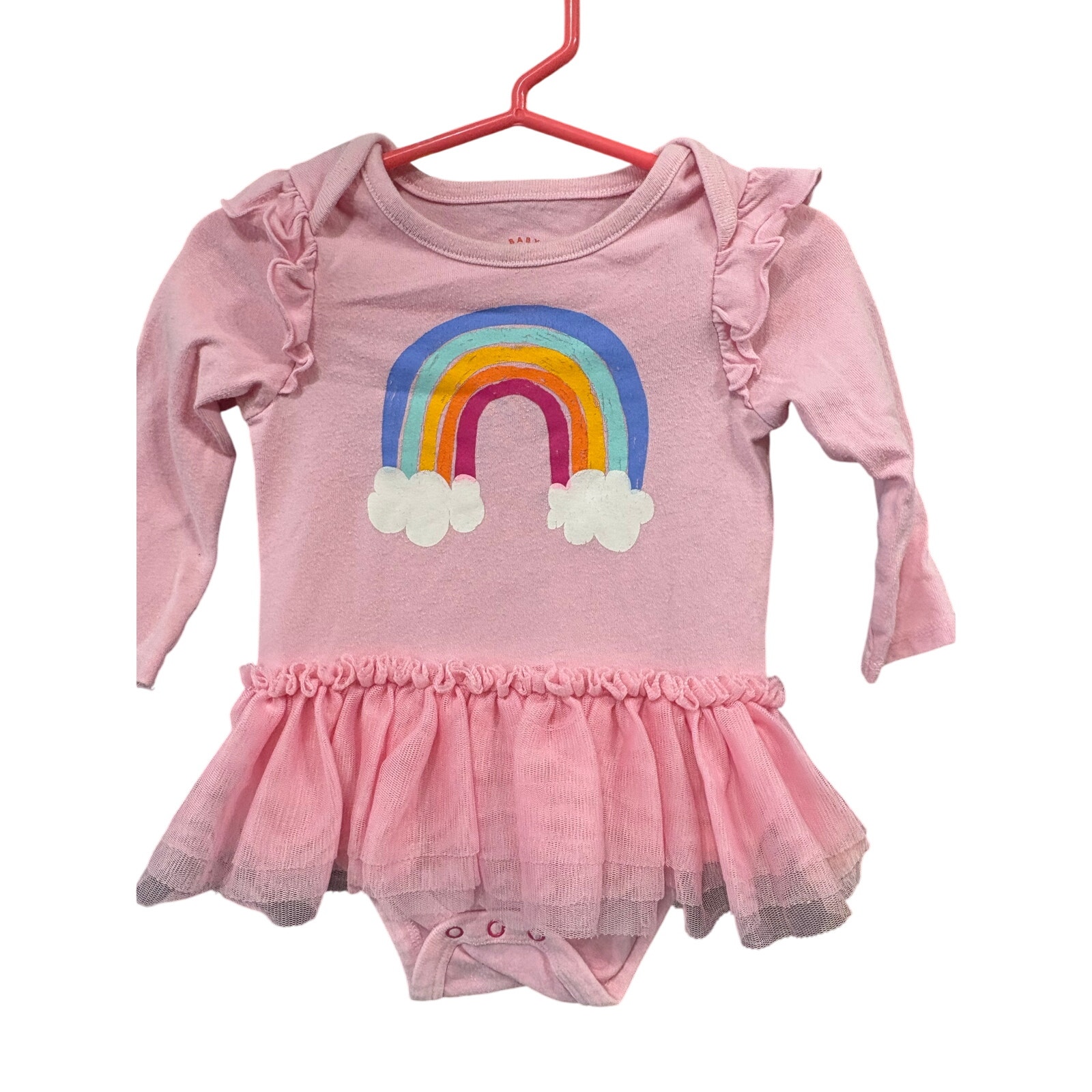 $3 - Pink Skirted Rainbow Onesie - Cat & Jack - 6-9mo