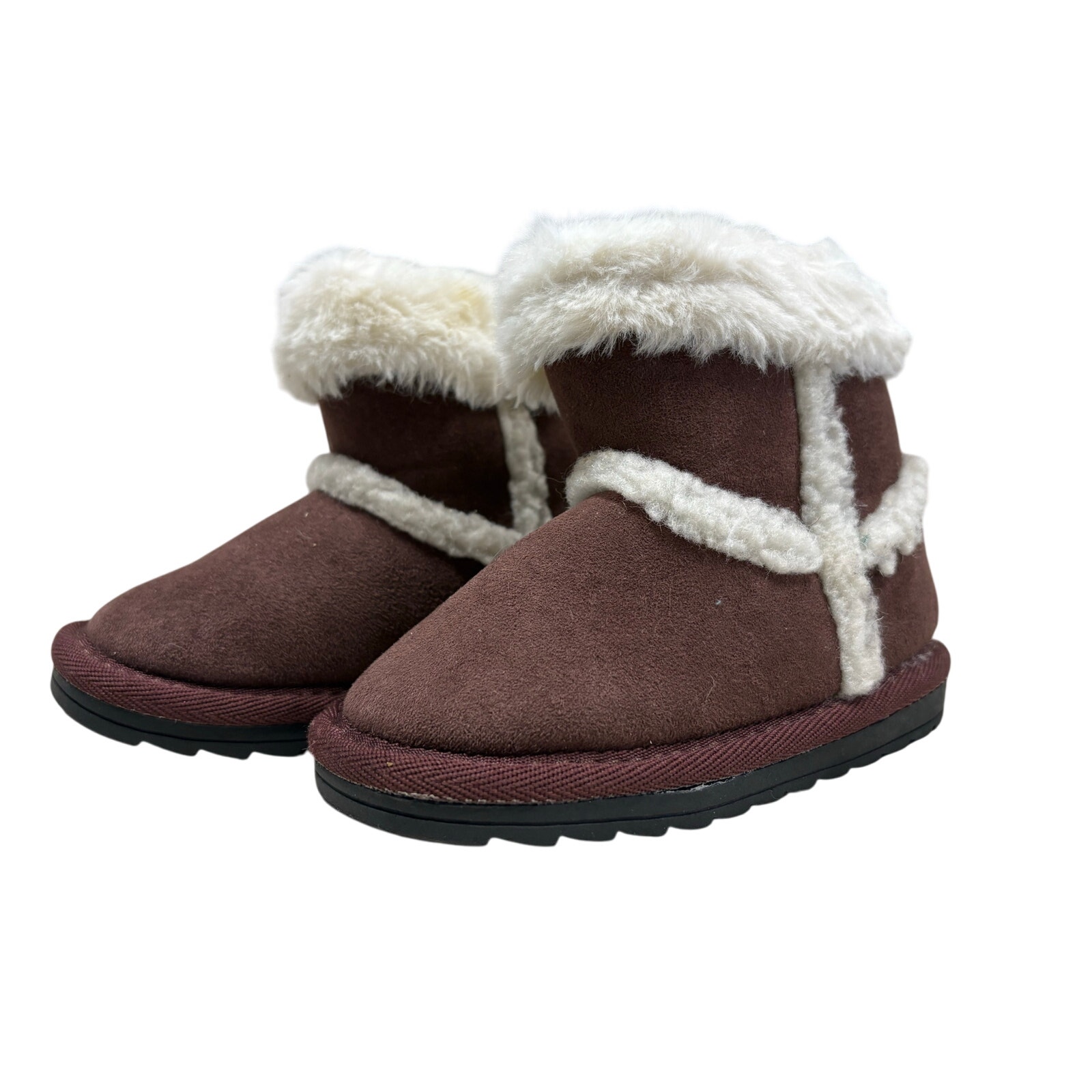 $4 - Brown Boots w/ White Fur - 20 (5)