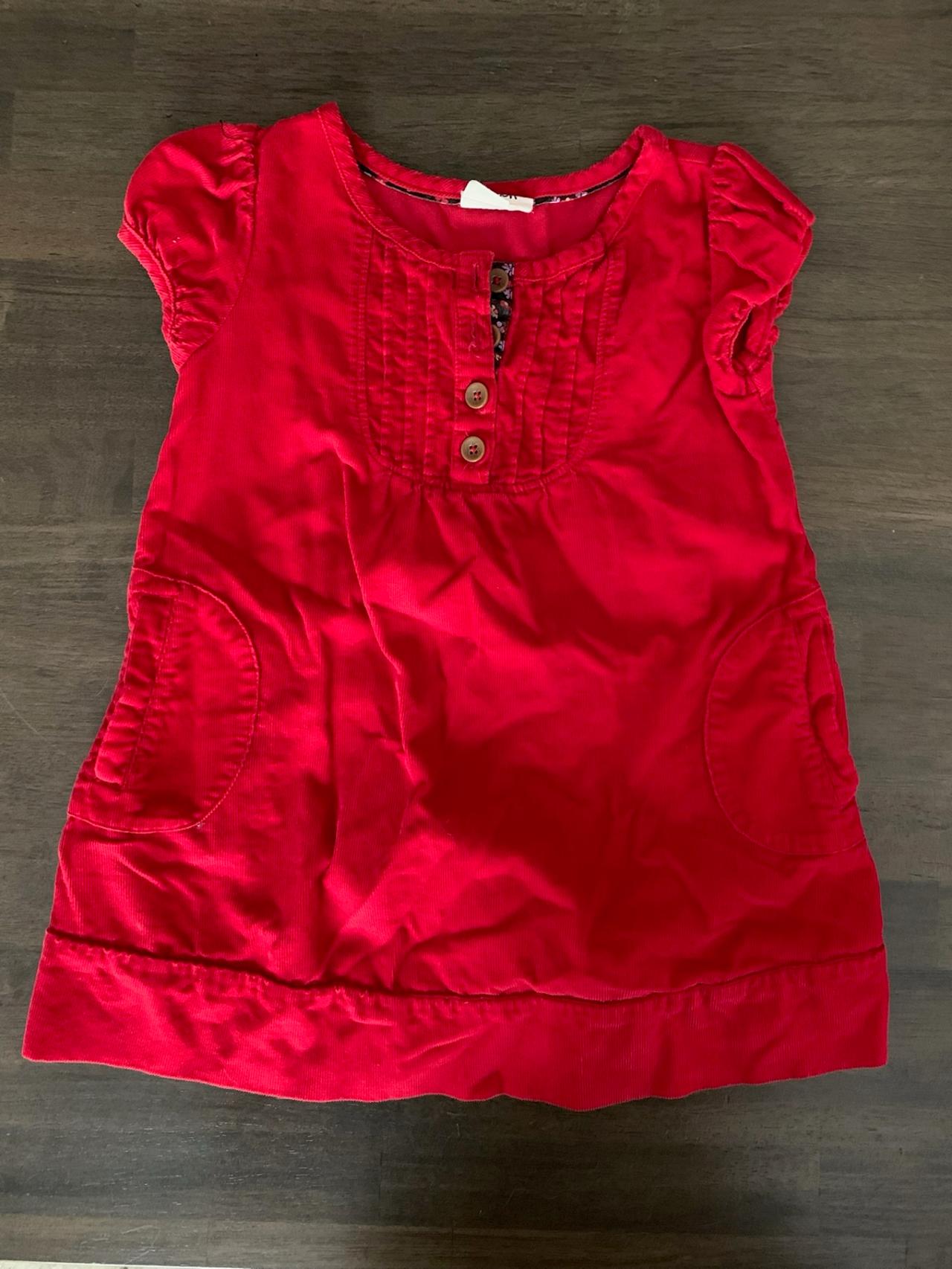 $14.58 - EUC Mini Boden red corduroy dress