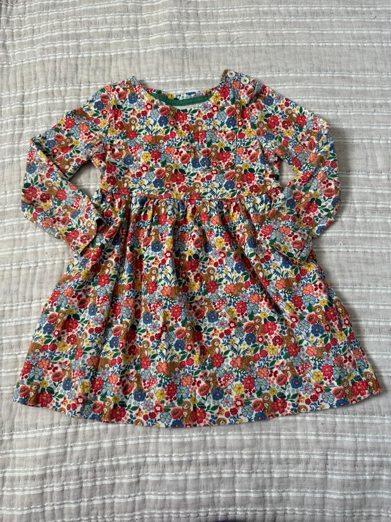 $22 - Mini Boden floral dog long sleeve dress