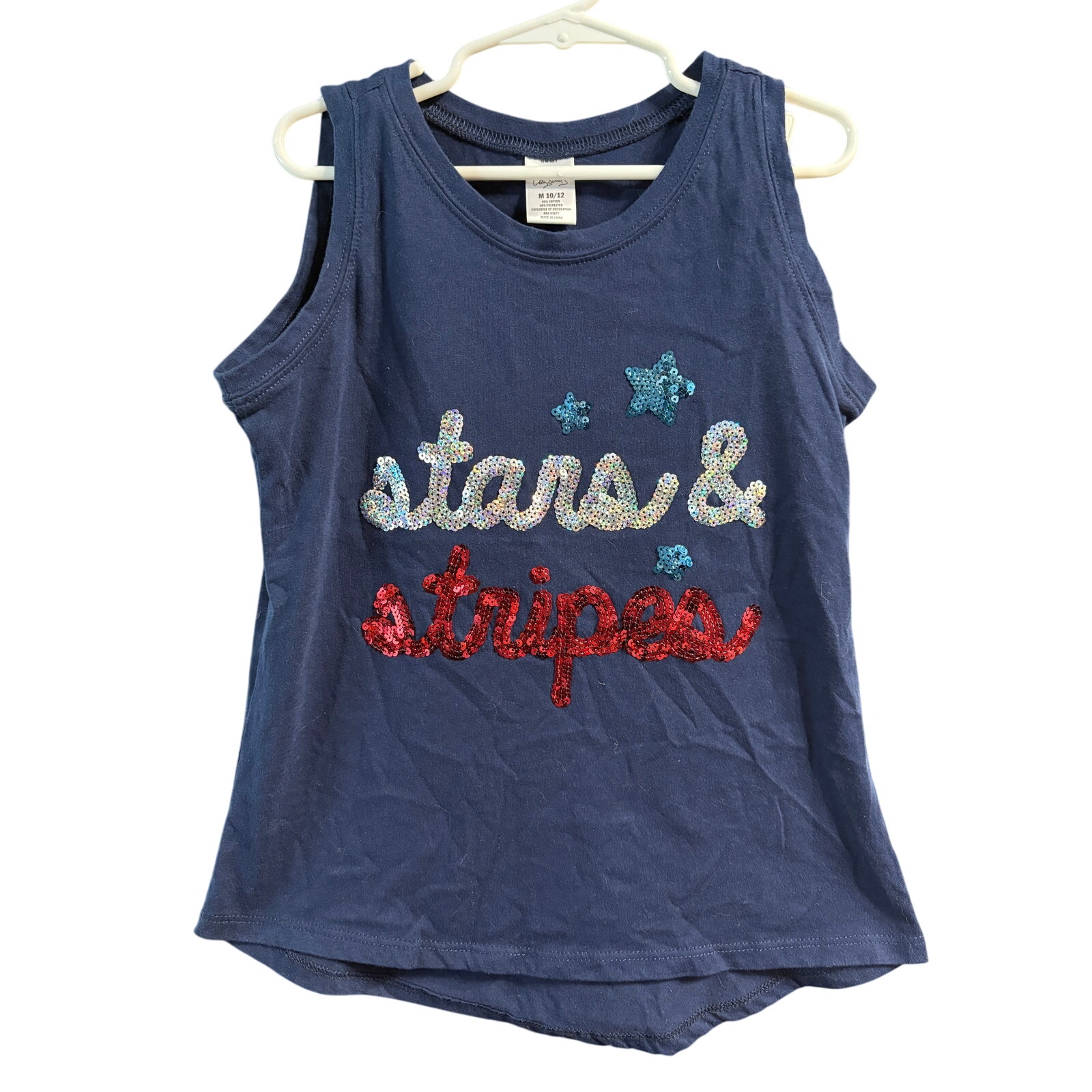 $5 - Blue Muscle Shirt - City Street - M(10/12)