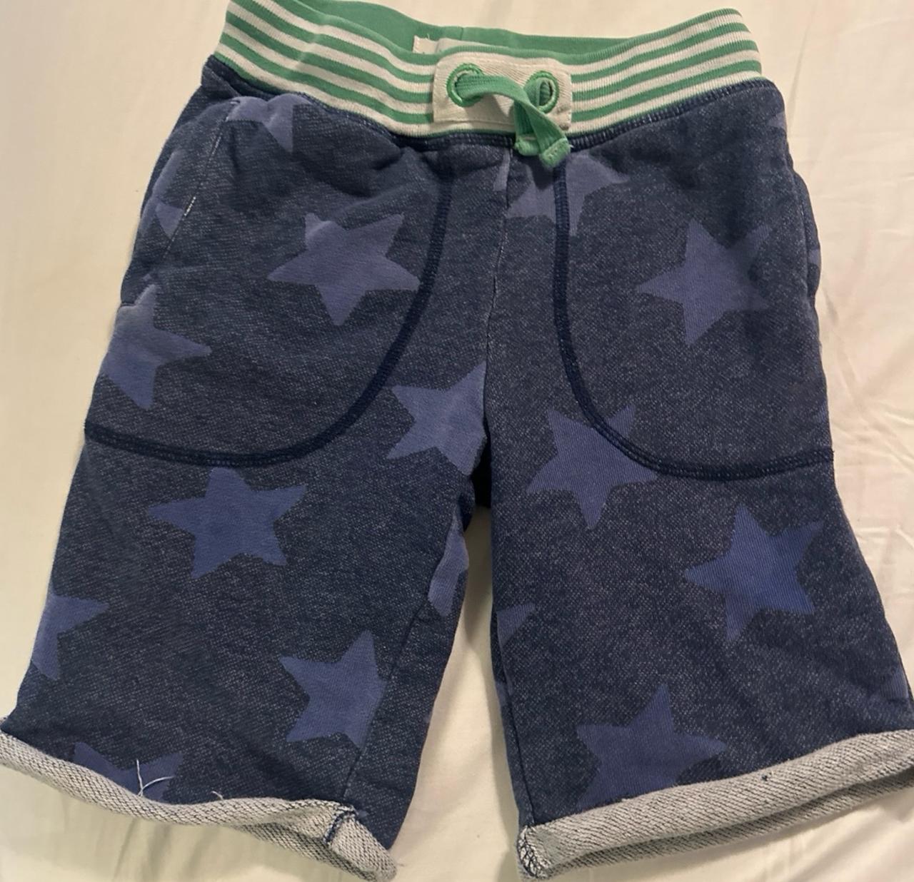 $6.93 - Mini Biden Boys 7Y Shorts Blue Stars Elastic Waist 2 Ft Pockets 1 Back Pkt