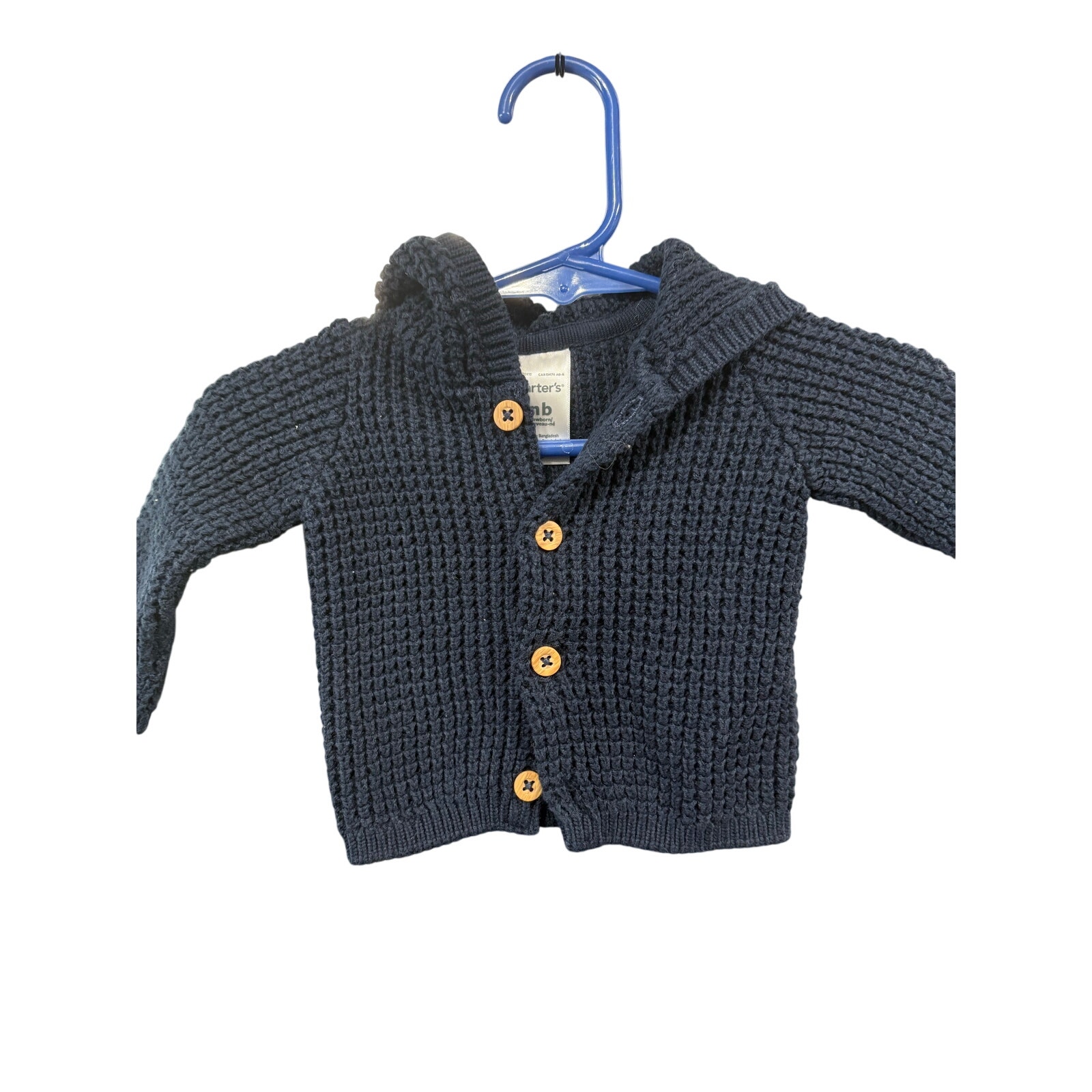 $5 - Blue Crocheted Jacket - Carter's - NB