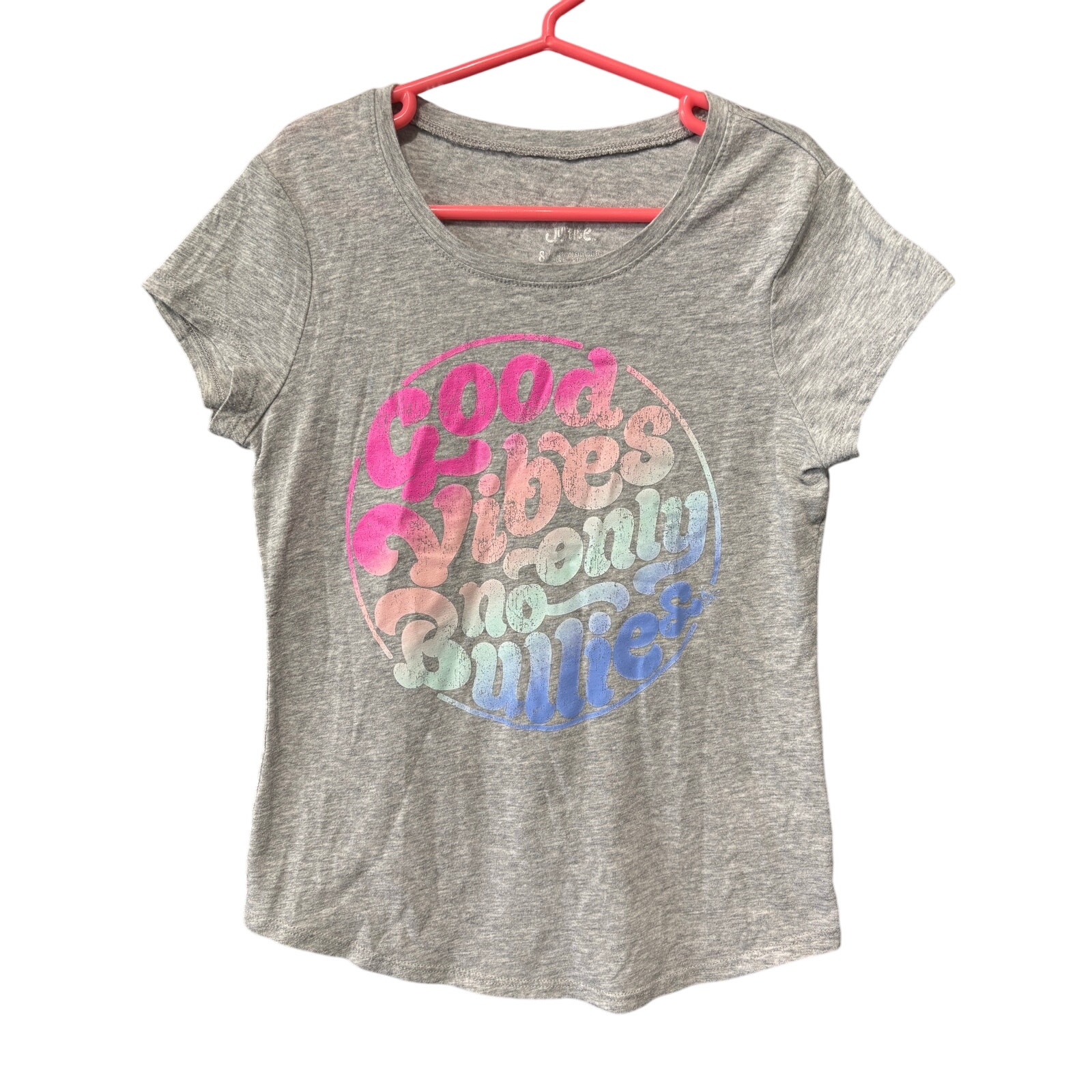 $3 - "Good Vibes Only, No Bullies" SS - Justice - 8