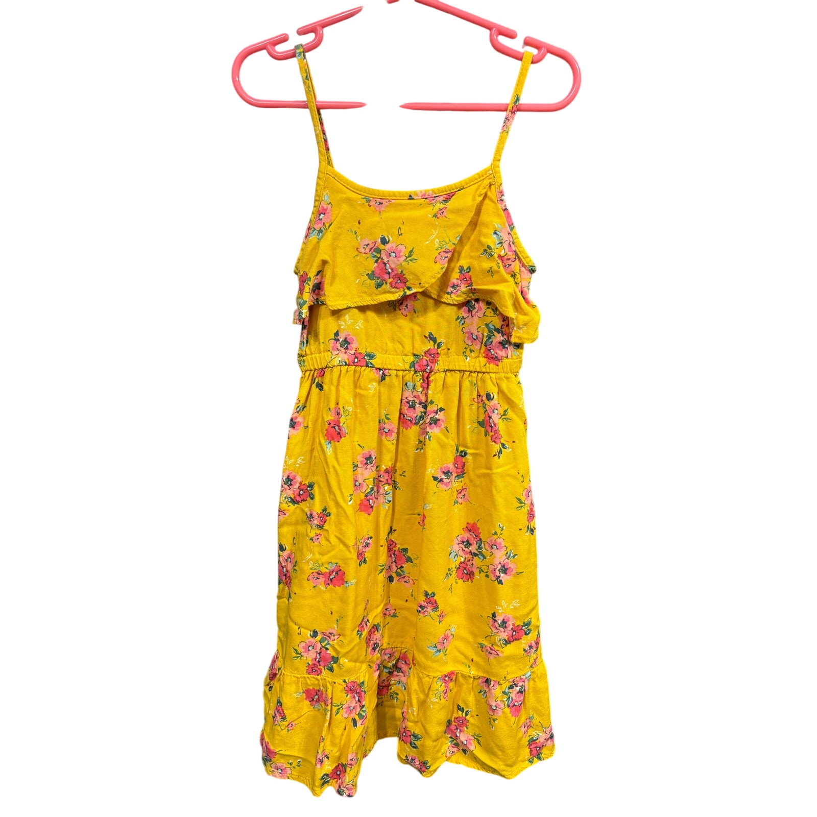 $6 - Yellow Floral Sleeveless Dress - peyton & parker - 4T