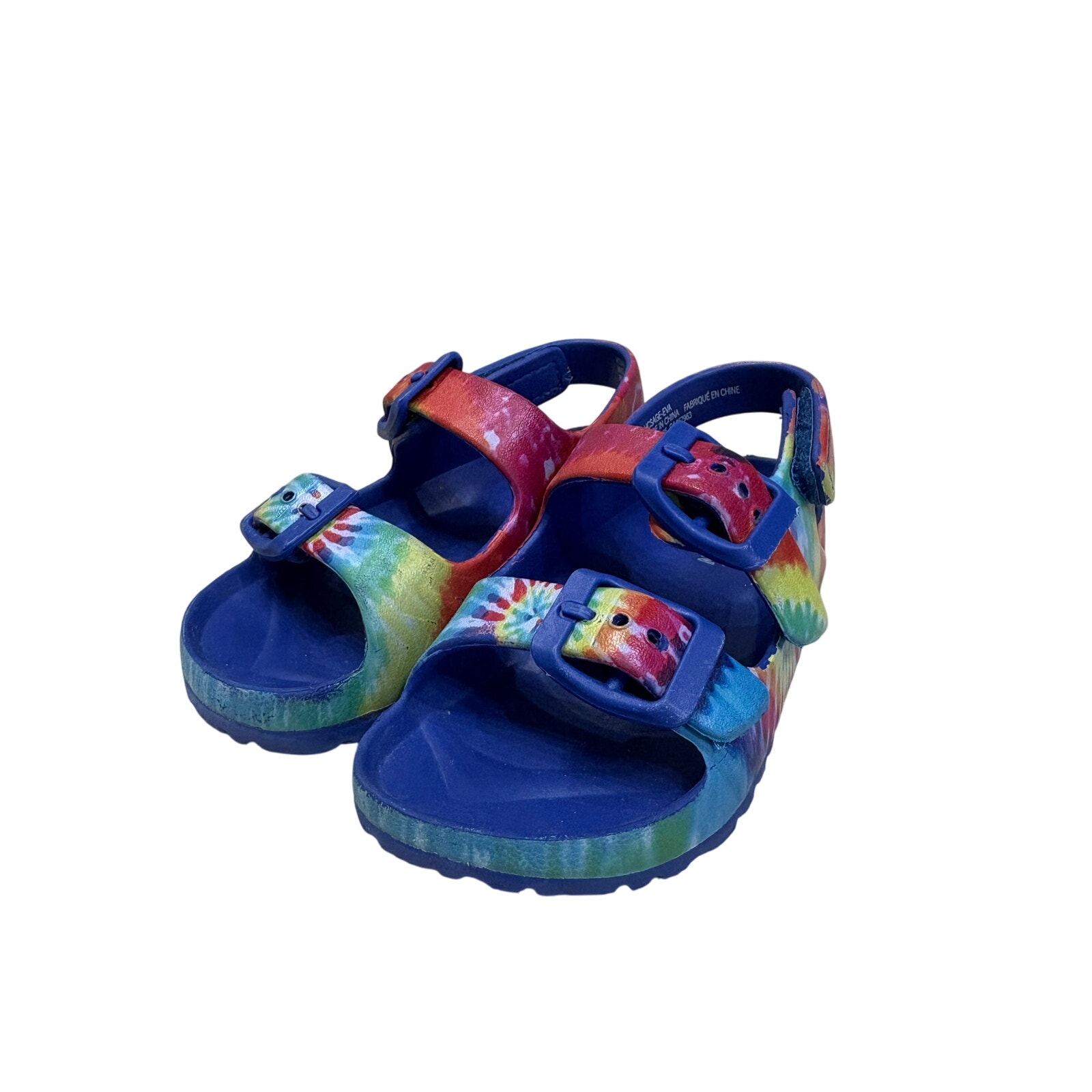 $5 - Rainbow Tie Dye Buckle Sandals - Harper Canyon - 6