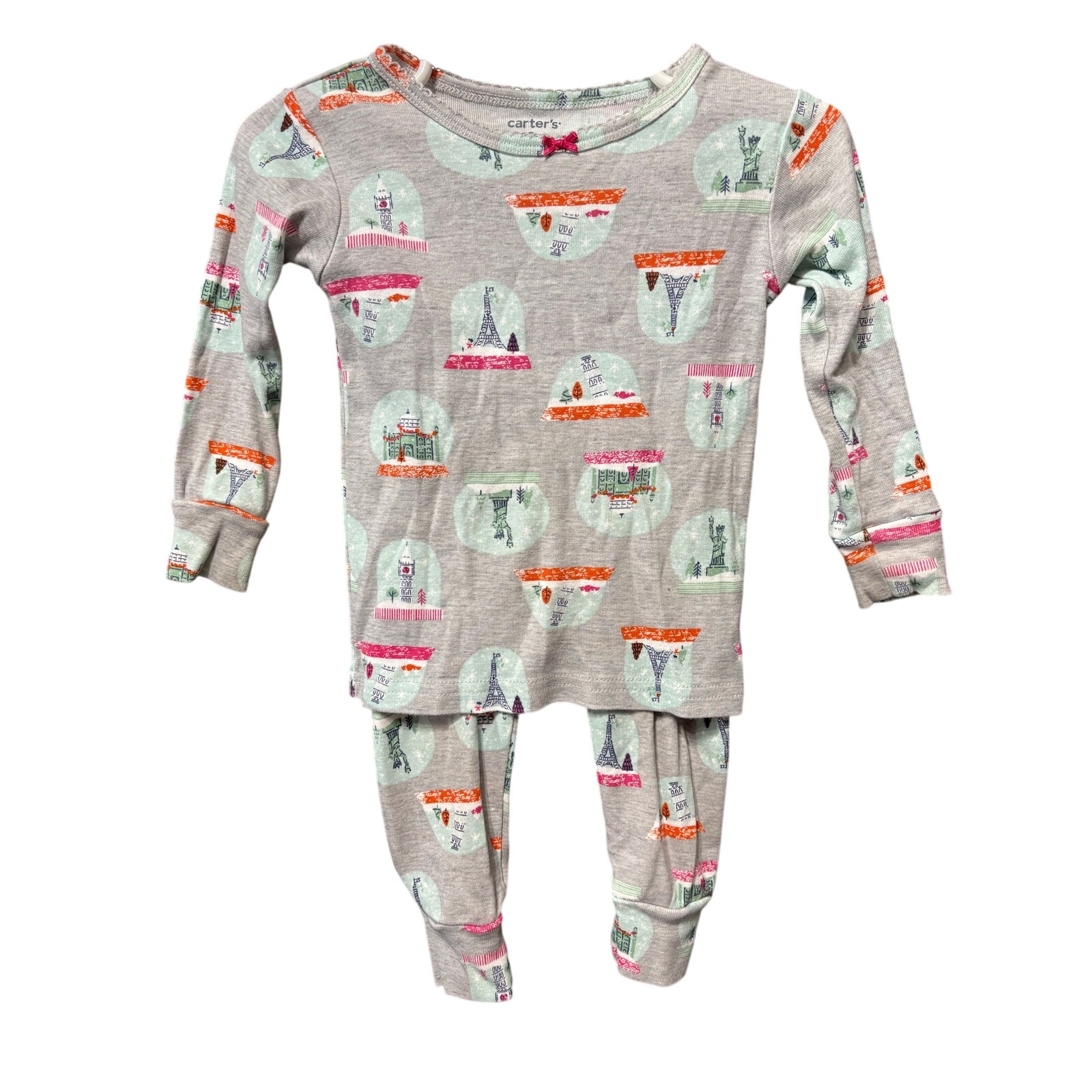 $4 - Gray Snow Globe Pajamas - Carter's - 18mo
