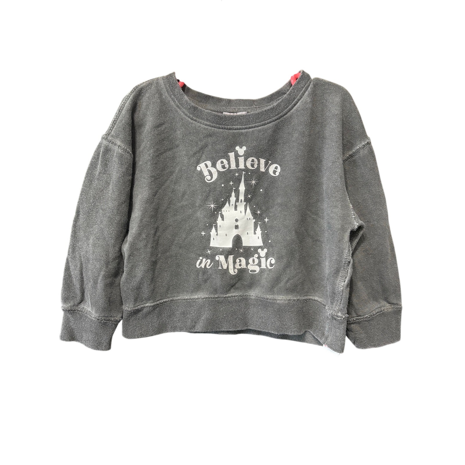 $5 - Gray "Believe in Magic" Sweater - Disney - 4