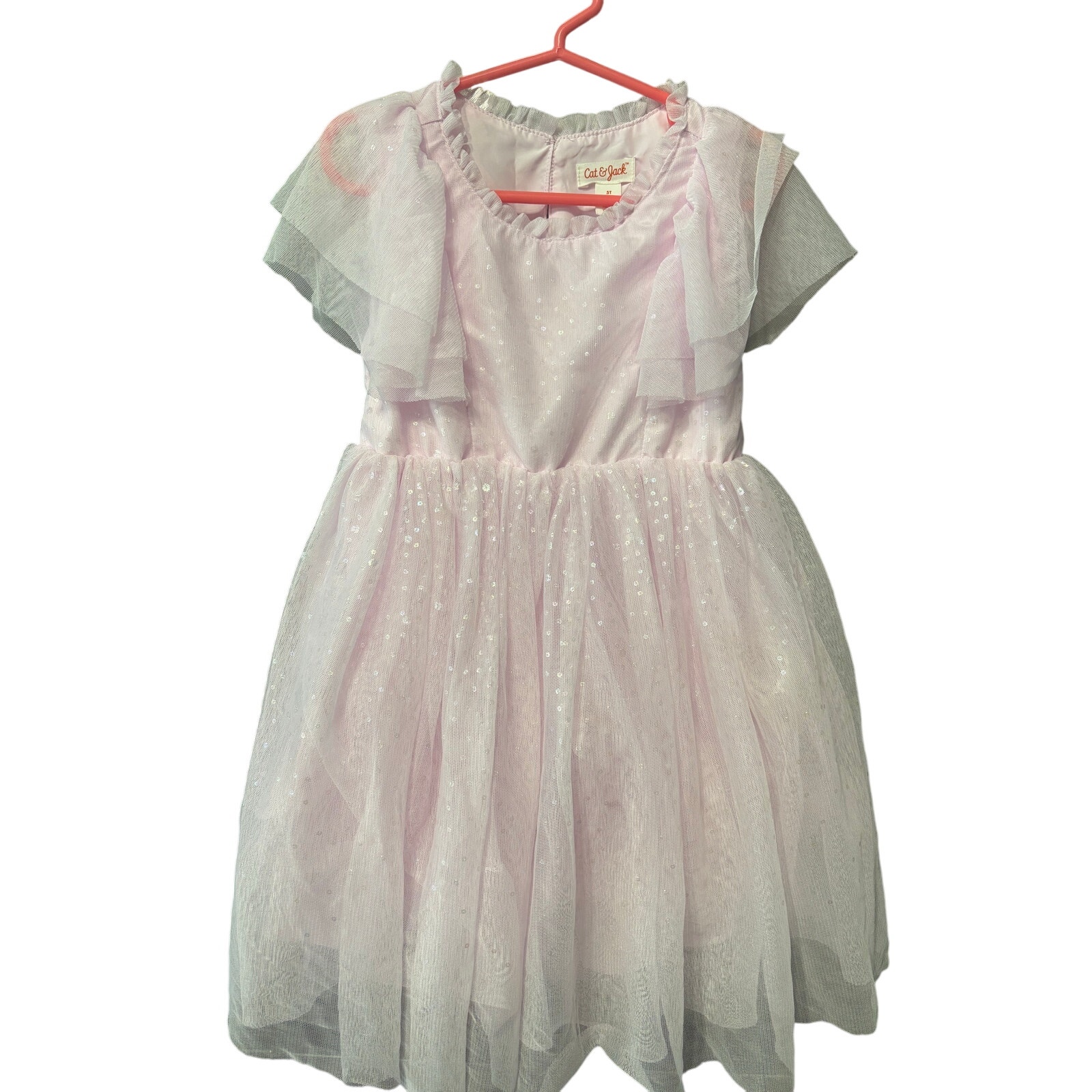 $5 - Pink Puffy Dress - Cat & Jack - 5T