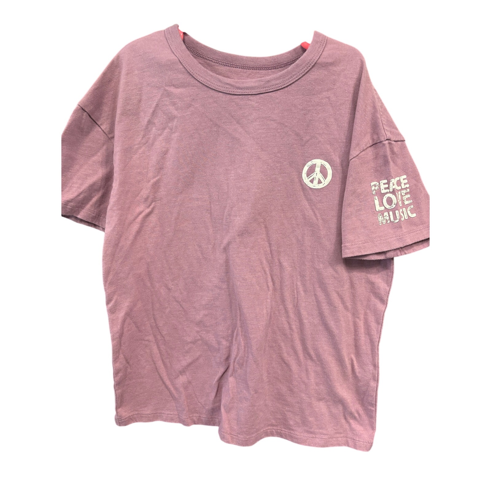 $3 - Purple "Peace, Love, Music" SS - Cat & Jack - L (10-12)