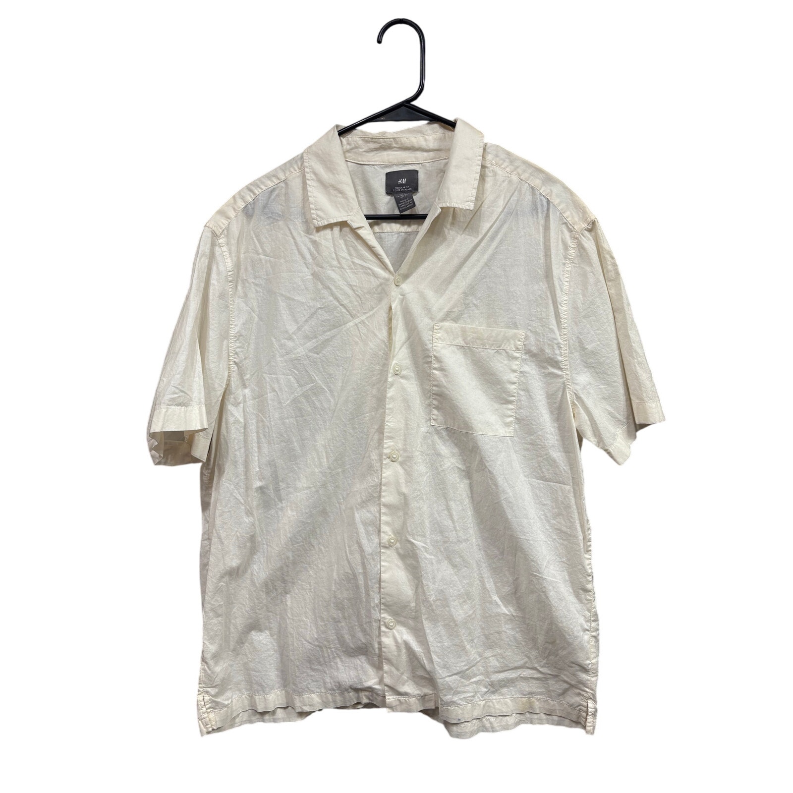 $5 - Cream SS Button Up - H&M - L