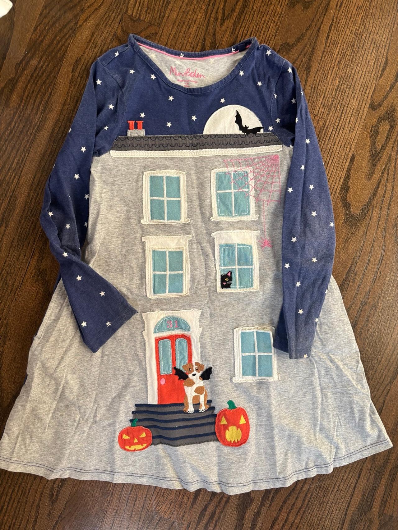 $28 - Mini Boden sz 7/8 Girls Halloween Flap Dress