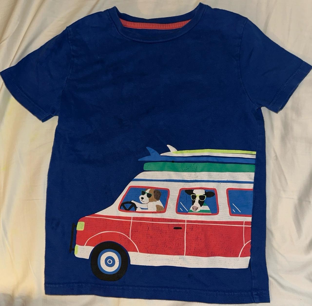 $12.22 - Mini Boden s/s shirt Animals driving bus