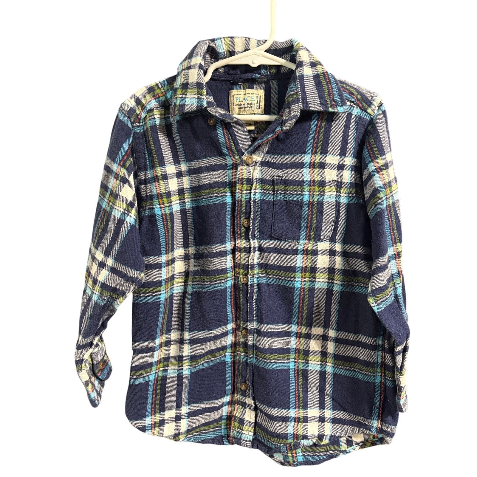 $4 - Blue Flannel - The Children's Place - XS (4)