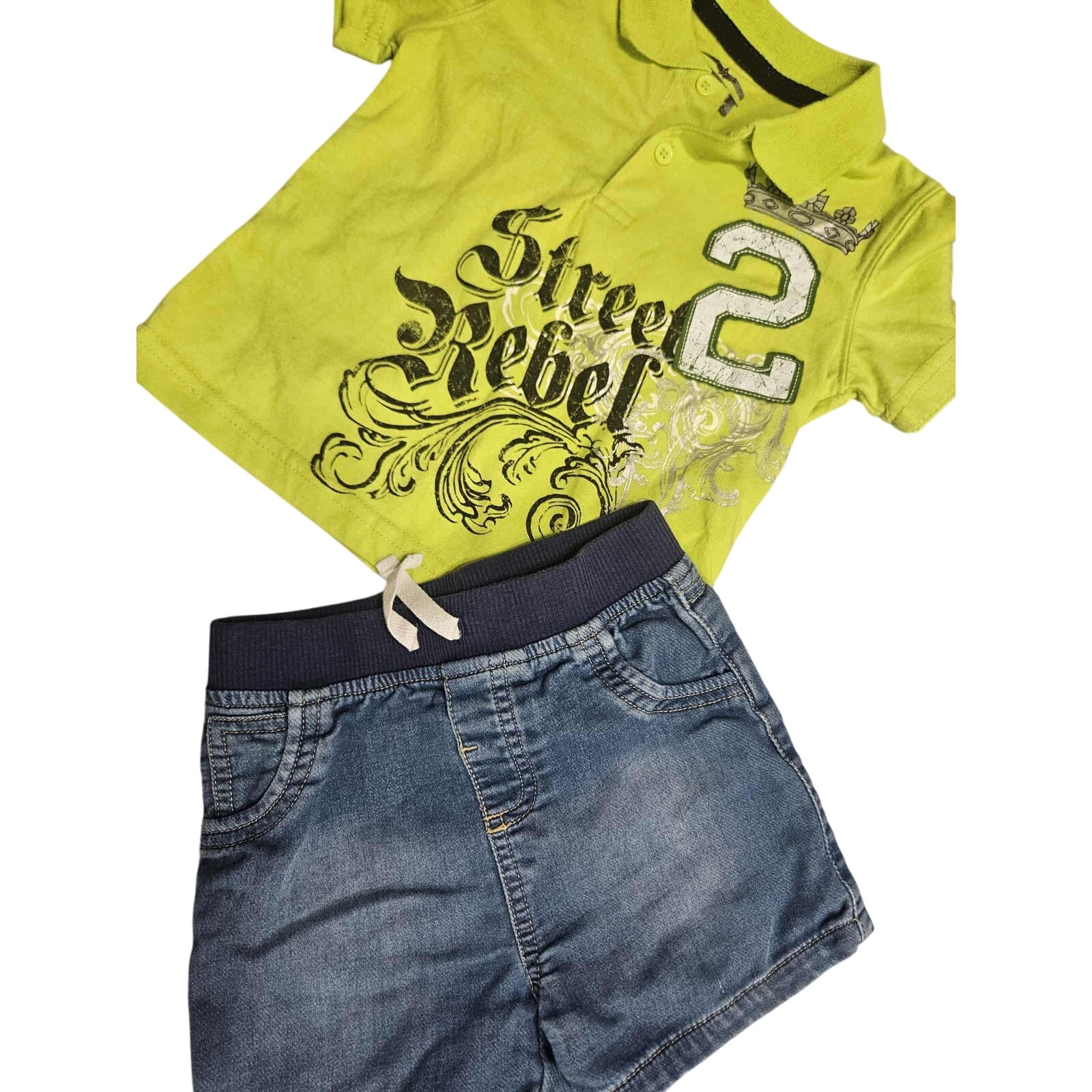 $5 - Polo and bottoms Set - Little Rebels - 18mo