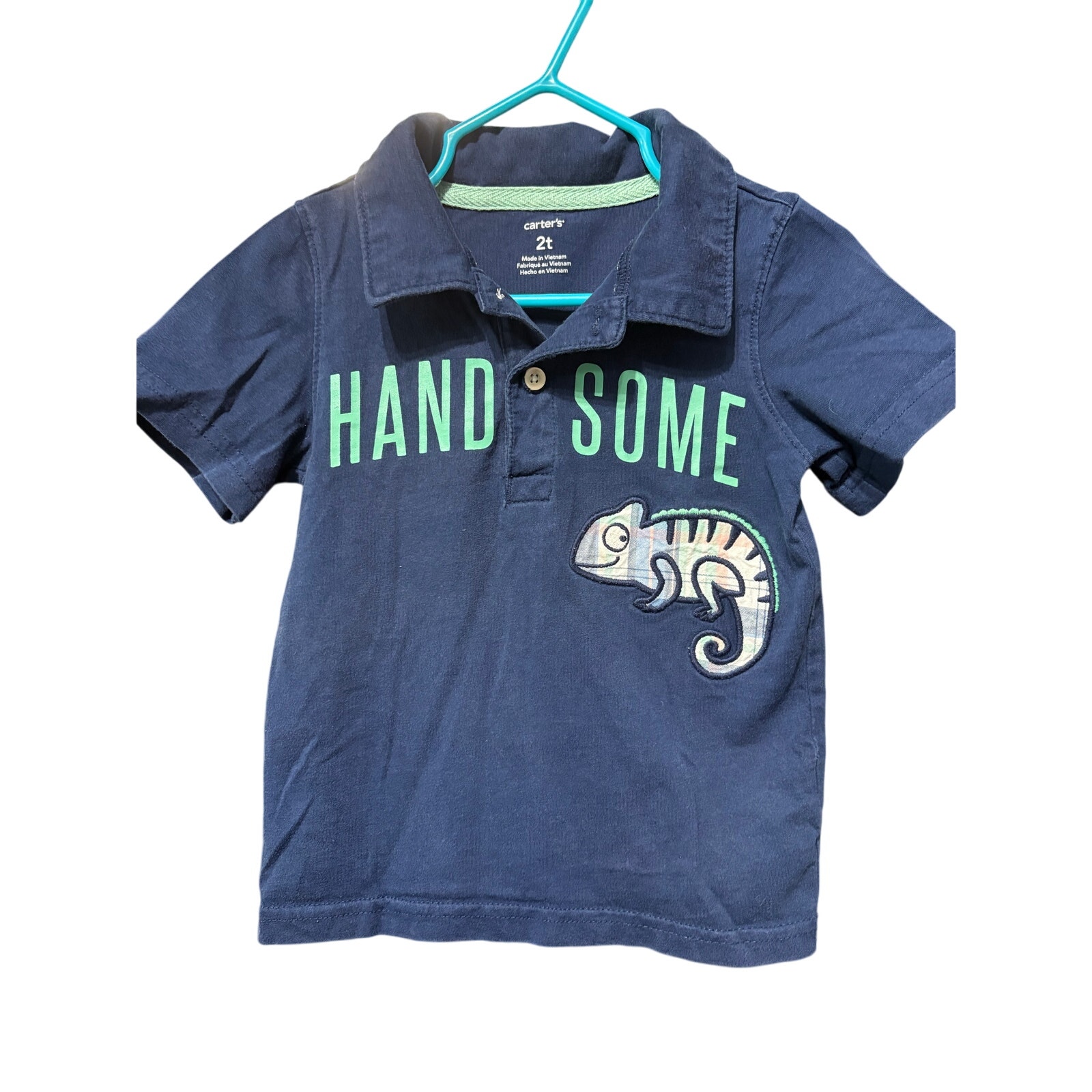 $2 - "Handsome" Chameleon Polo - Carter's - 2T