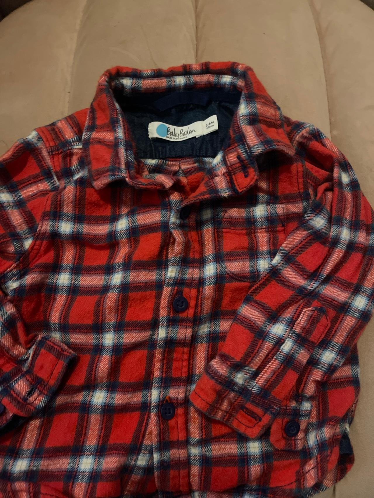 $9.84 - Baby Boden plaid Button up