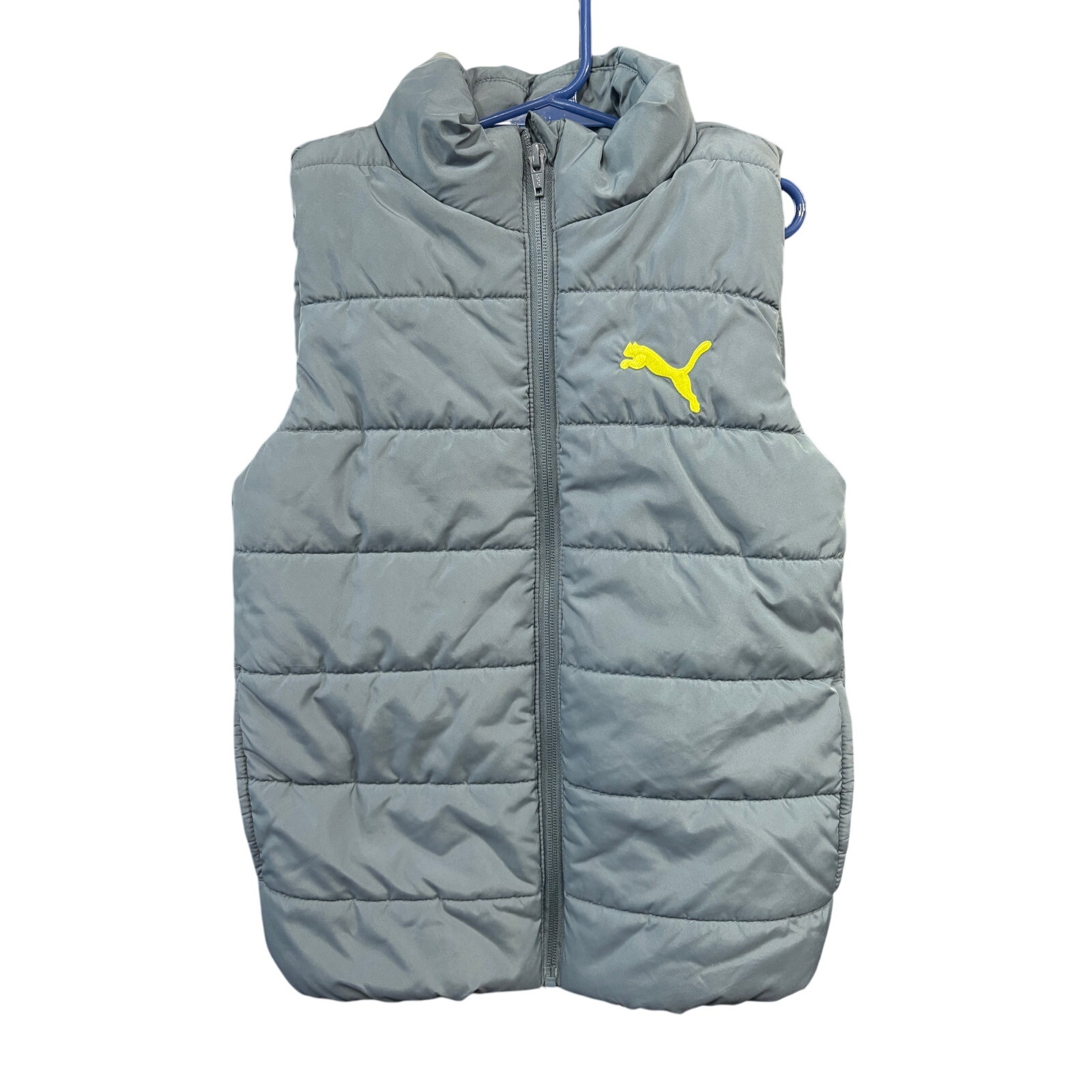 $7 - Gray Puffer Vest - Puma - S (7/8)