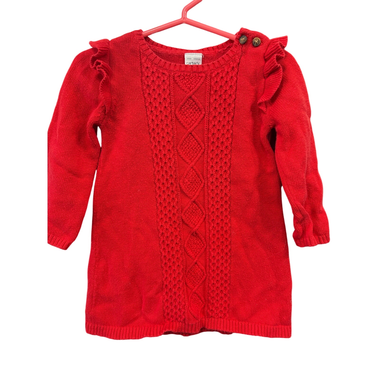 $4 - Red Sweater Dress - Carter's - 12mo