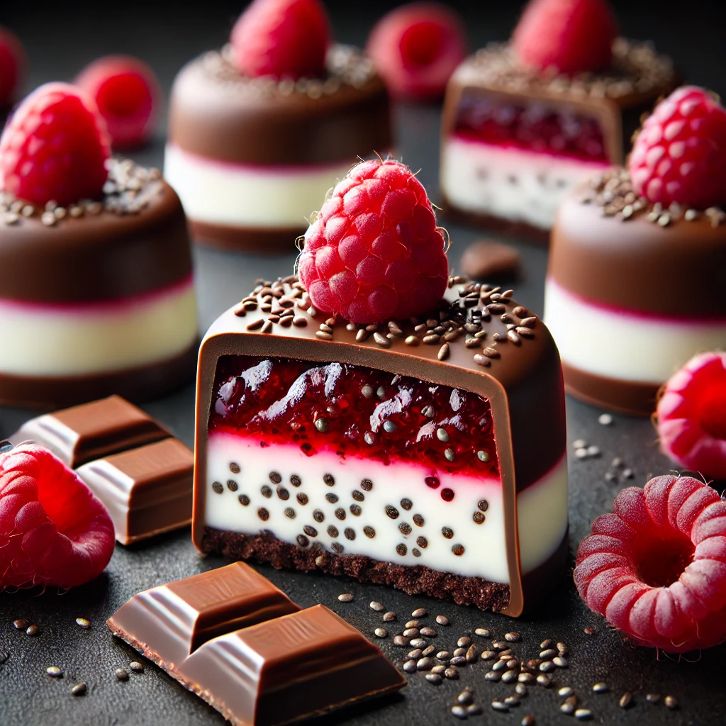 Receta de Bocaditos de Yogur con Mermelada de Chía y Chocolate