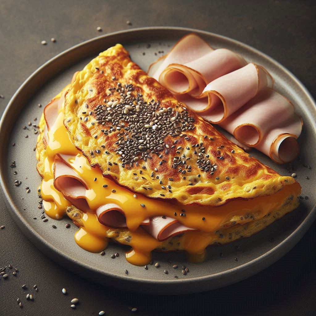 Receta de Tortilla de Chía con Pavo y Queso