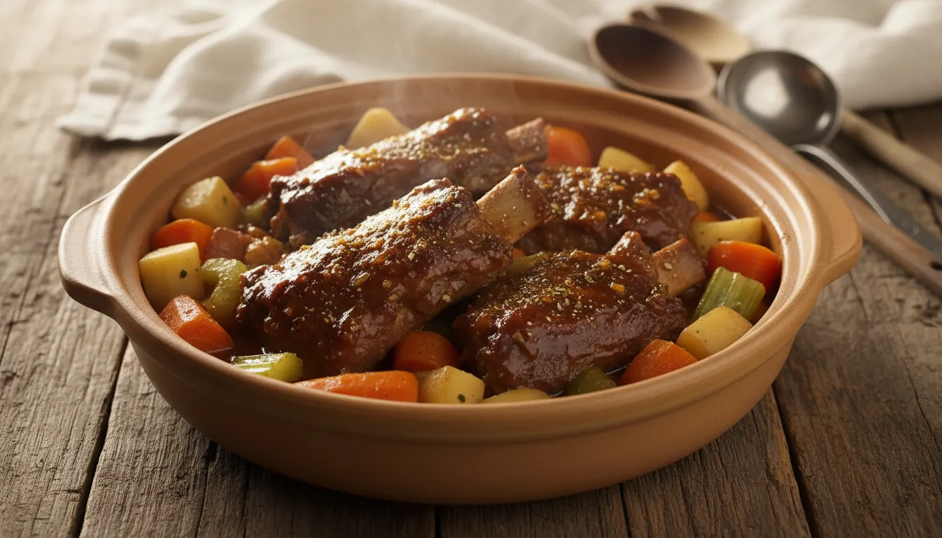 Braised Ribs in Soy Sauce with Vegetables