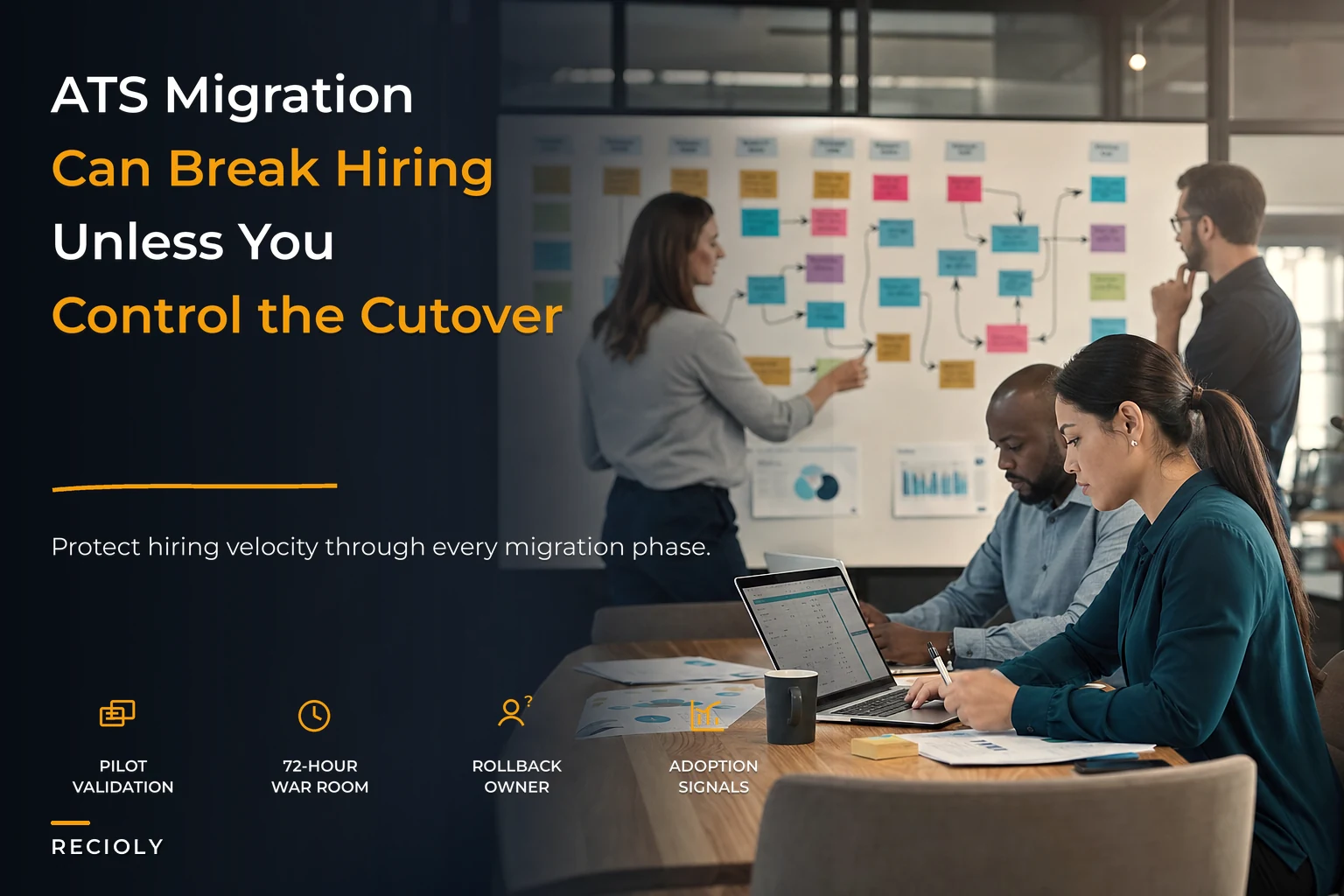 Change-management playbook for ATS migrations that preserve hiring velocity