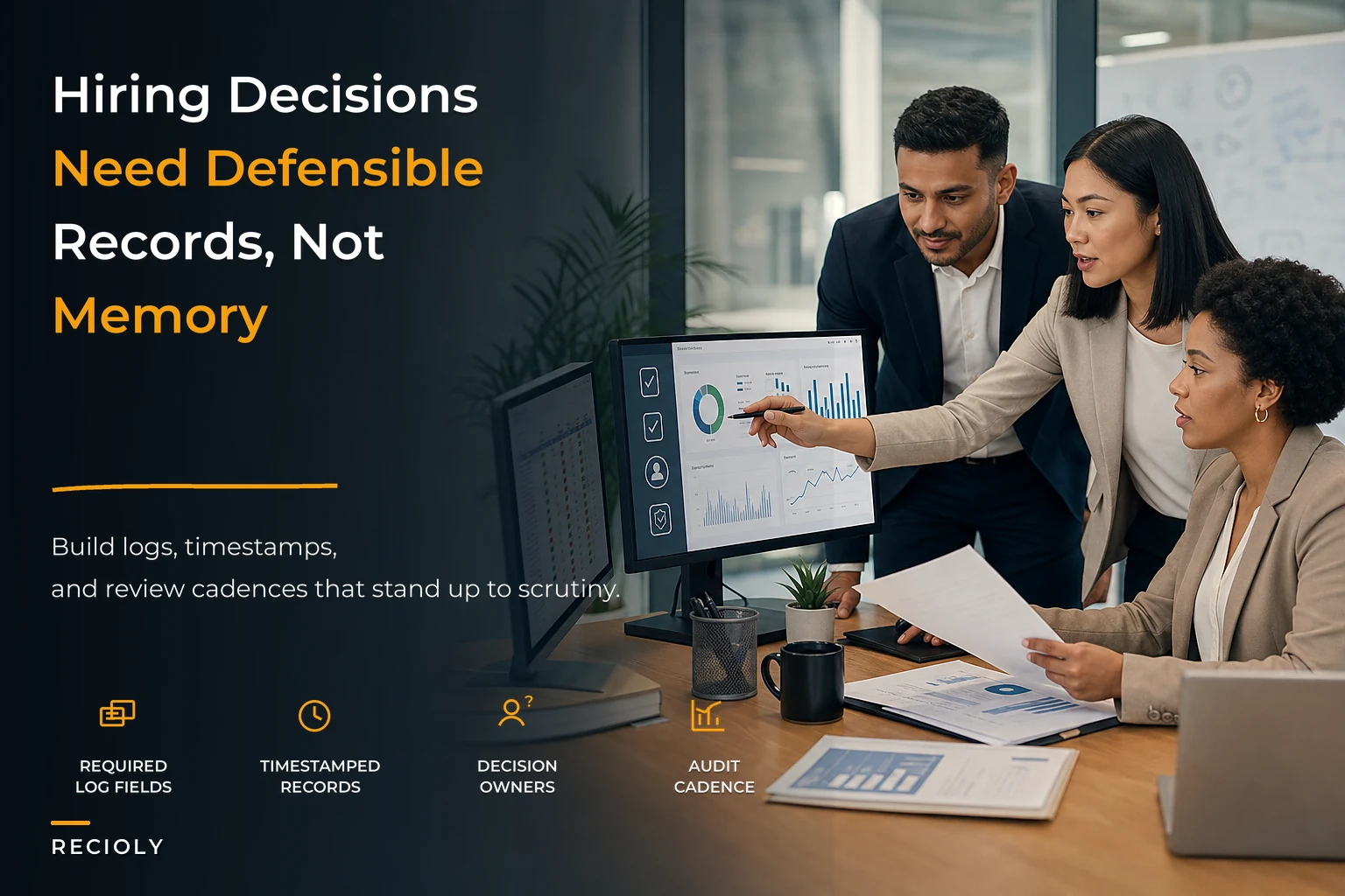 Close defensibility gaps in hiring decisions: a governance framework with required logs, timestamped decision records, and audit cadences