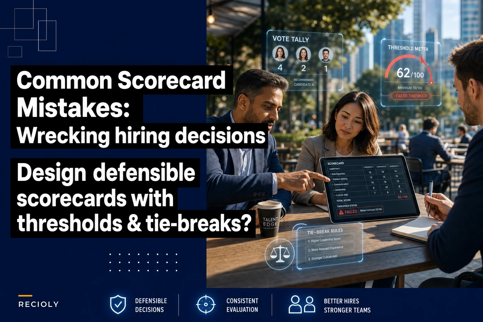 Common scorecard mistakes that wreck hiring decisions — and how to design defensible interview scorecards