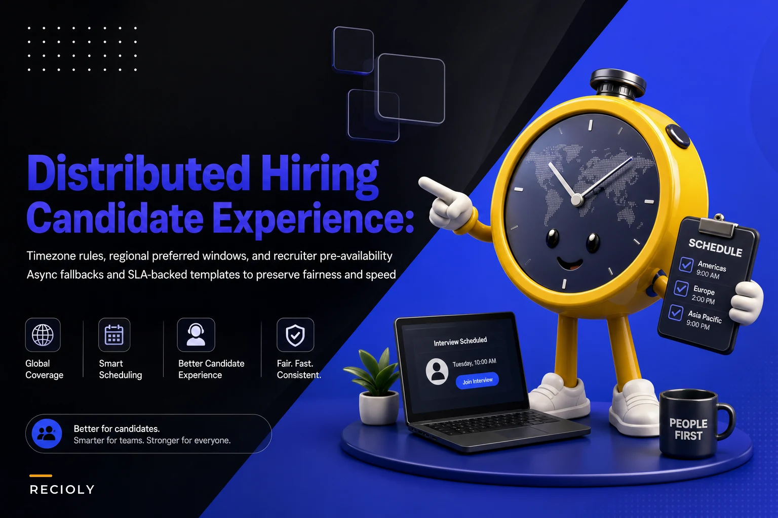 Distributed hiring candidate experience: timezone rules, recruiter pre-availability, and async fallbacks to keep fairness and speed