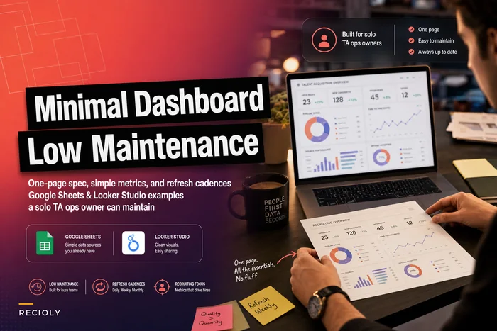 Small-team recruitment dashboard: one-page specs and low-maintenance data sources when you don’t have BI