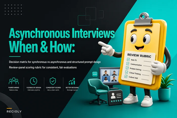 When to use asynchronous interviews — and how to score them reliably with a review-panel rubric