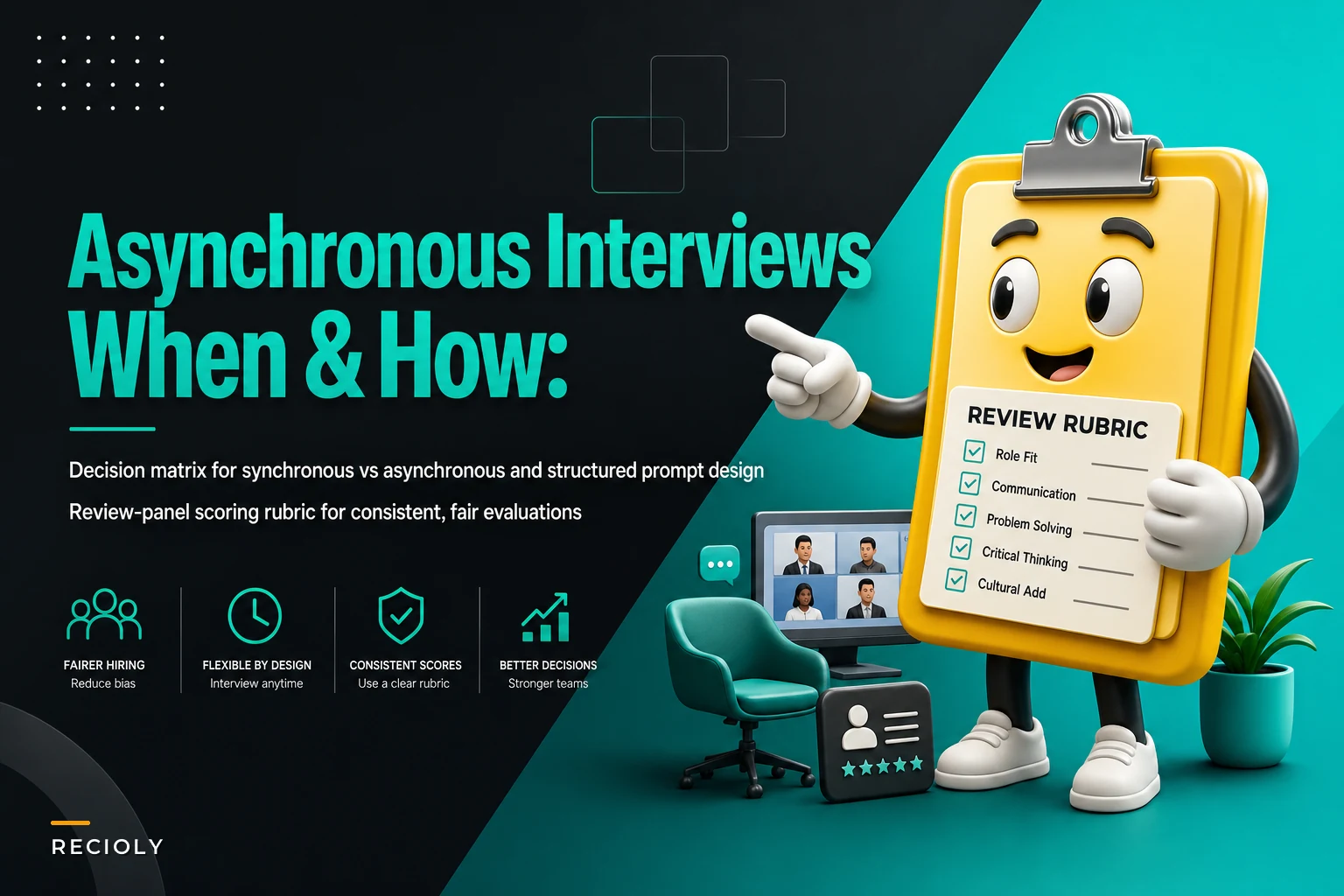 When to use asynchronous interviews — and how to score them reliably with a review-panel rubric