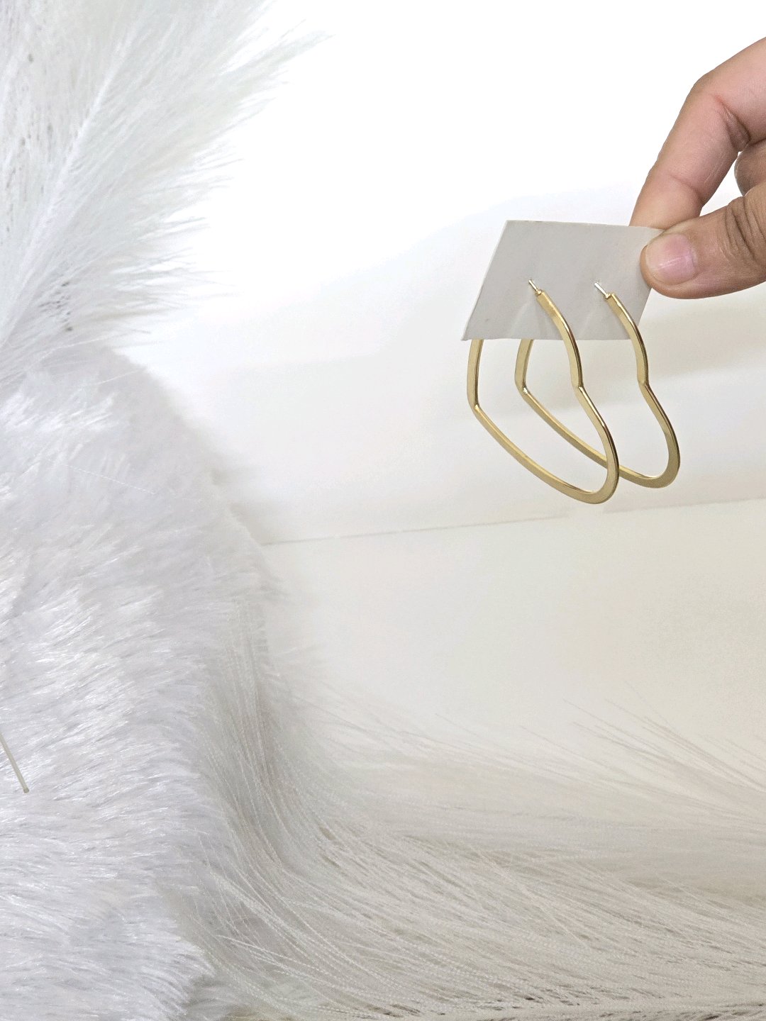 Golden Hearts loops earrings thumbnail 3