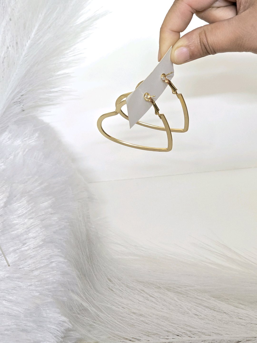 Golden Hearts loops earrings thumbnail 4