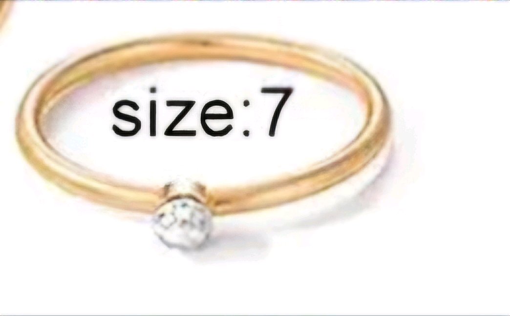 Golden White Stone ring thumbnail 5